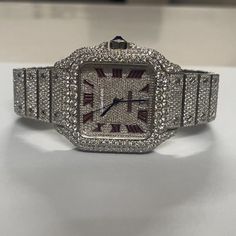 Iced Out VVS1 Moissanite Diamond Watch, Luxury 41MM Stainless Steel Automatic Timepiece for men  Main Stone  Shape            : Round Gems Stone : Moissanite Color             : White Carat Weight : 27Ct Size                : 41MM Clarity           : VVS1 Making Process : Handmade All Jewelry Making Steel, Stainless Steel, 925 Sterling Silver, 10k, 14k, 18k Gold With Moissanite  Processing Time : 1 to 3 Days Shipping Time : 8 to 10 Days Fast Shipping : 4 to 6 Days Parcel Service using USPS, FedEx, Aramex, UPS, DHL Parcel Service, Watch Luxury, Custom Pendants, Diamond Watch, Wristwatch Men, Moissanite Diamonds, Wrist Watches, Jewellery And Watches, Favorite Jewelry