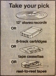 an advertisement with instructions on how to take your pick from the record player's records