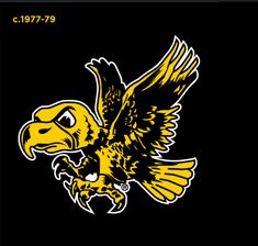 the logo of the university of southern michigan football team on a black and yellow background