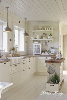 the kitchen is clean and ready to be used for cooking or dining room decorating