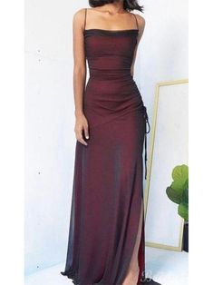 New Mermaid Halter Sleeveless Vintage Stylish Long Women Best Evening – bridalsew Prom Dress Inspo, Custom Prom Dress, Burgundy Prom Dress, Prom Dress Inspiration, Pretty Prom Dresses, Custom Size Dresses, فستان سهرة, Prom Outfits, Grad Dresses