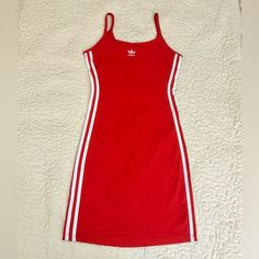 Adidas Originals Women Classic Tight Summer Red Dress Size Xs Sporty Fitted Knee-length Dress, Red Cotton Mini Dress, Casual Red Sleeveless Bodycon Dress, Red Knee-length Cotton Mini Dress, Casual Red Stretch Bodycon Dress, Red Stretch Cotton Dress, Casual Fitted Red Mini Dress, Fitted Casual Red Mini Dress, Fitted Red Mini Dress Casual Style