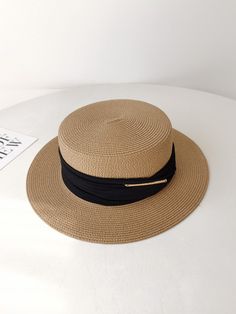 Sun Hat, Straw Hat, Flat Top Hat, Stiff Brim, Summer Hat, Beach Hat, Bolero Hat, Boater Hat, Straw French Hat, Wide Brim Hat, Gardening Hat - Etsy Short Brim Top Hat For Kentucky Derby, Kentucky Derby Top Hat With Short Brim, Adjustable Bucket Straw Hat For Kentucky Derby, Spring Outdoor Brimmed Boater Hat, Wide Brim Hats For Outdoor Spring Activities, Spring Outdoor Boater Hat With Brim, Spring Outdoor Boater Hat, Beige Top Hat With Flat Brim For Spring, Beige Flat Brim Top Hat For Spring