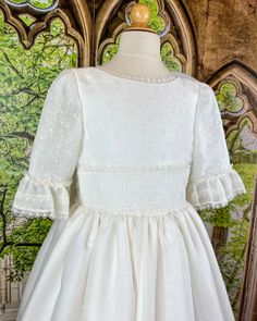 Made in Spain Dry Clean Final sale, no exchanges nor returns are available Elegant White First Communion Dress With Lace Trim, First Communion Princess Dress With Satin Bow, First Communion Cotton Dress With Lace Trim, First Communion Princess Dress With Bow, White Tulle First Communion Dress With Lace Trim, Holy Communion Dresses, First Communion Dress, First Communion Dresses, Dresses For Girls