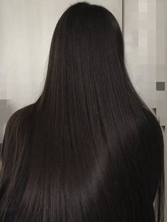 Hair Motivation, Korean Hair Color, Dark Brunette Hair, Brown Hair Inspo, Long Brown Hair