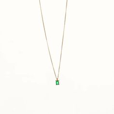 This Emerald Necklace offers the perfect balance of green color and shine, making it the ideal accessory to elevate any outfit. Stand out with this vibrant Emerald Green necklace and let the compliments come to you. 6mm x 4mm high-quality lab emerald Chain width: 1.5mm curb chain Chain length: 45cm + 5cm extender | 17.7" + 2" extender Premium Stainless Steel + 18k gold Waterproof & Sweatproof : Shower, swim and exercise with it, the color remains perfect Hypoallergenic, Nickel-free & Lead-free Green Emerald Necklace With Adjustable Chain, Green Emerald Jewelry With Delicate Chain, Minimalist Green Emerald Necklace With Delicate Chain, Classic Green Necklace For May Birthstone, Minimalist Green Emerald Necklaces, Everyday Green Emerald Gemstone Necklace, Minimalist Green Emerald Gemstone Necklace, Everyday Green Emerald Necklace, Emerald Necklaces With Delicate Green Chain