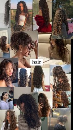 Natural Curly Hair Side Part, Curly Hair Care Aesthetic, Pretty Hair Aesthetic, Hair Vision Board, Thick Wavy Hairstyles, 2c 3a Curly Hair, 1c Hair, Vision Board 2023, Curly Hair Accessories