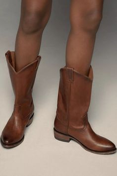 Frye Billy Western Boots | Anthropologie Western Boot Outfits, Frye Boots Outfit, Fall Boot Trend, 70s Boots, Frye Veronica, Coastal Cowgirl, Fall Inspo, Frye Boots, Pull On Boots