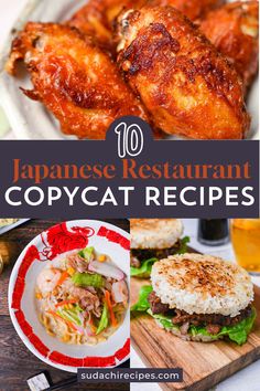 Japanese restaurant copycat dishes including Saizeriya's karami chicken, Ringer Hut's Nagasaki Champon and Mos Burger's rice burger Restaurants Copycat Recipes, Copycat Dinner Recipes, Butterbeer Recipe, Restaurant Copycat, Restaurant Inspired Recipes