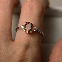 Citrine ring oval quartz sterling silver natural gemstone | Etsy Amber Oval Topaz Ring For Wedding, Yellow Oval Topaz Promise Ring, Oval Yellow Topaz Promise Ring, Oval Amber Topaz Ring, Amber Birthstone Ring, Elegant Yellow Oval Birthstone Ring, Oval Citrine Birthstone Crystal Ring, Oval Citrine Crystal Ring With Birthstone, Oval Citrine Promise Ring