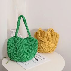 Length :30cm width :26cm height :22cm Holiday Handbag, Crochet Handles, Vacation Shopping, Knitting Tote, Summer Beach Party, Buckle Bags, Red Leopard, Party Purse, Rattan Bag