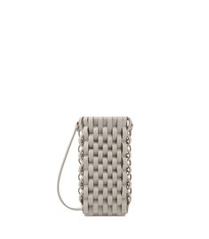 The Onda phone case is shaped by woven strips to form an undulating leather relief texture on the exterior. Worn crossbody or around the neck, this accessory can also be used as a card holder. Ecru Color, Hand Stitching, Calf Leather, Card Holder, Smartphone, Phone Case, Phone Cases, Band, Leather