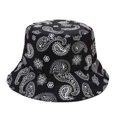 Reversible Women's Bucket Hat Cotton material Paisley on one side, Black on reverse Breathable and Lightweight As an Amazon Associate I earn from qualifying purchases. This post contains affiliate links. We get commissions for purchases made through links in this post. See our disclosure page for more information. *Price as of 02/24/2021 Hat Fashion Men, Bucket Hat Women, Mens Bucket Hats, Summer Cap, Bucket Hat Black, Casual Cap, Hip Hop Streetwear, Casual Hat, Mens Spring