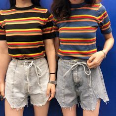 Rainbow Tshirt, Metal Choker Necklace, Rainbow Tee, Metal Choker, 80s Outfit, Stripe Tee, Tony Moly, Costume Wigs, Cap Hair