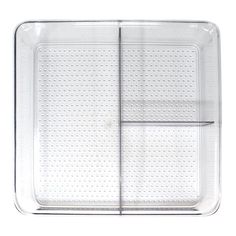 a clear plastic tray with holes on it