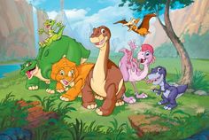 the land before time cartoon with many different animals