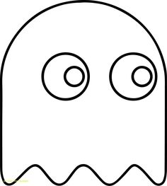 a drawing of a ghost face with two eyes