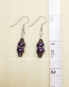 Life is short - wear something pretty! A beautiful beaded dangle purple earring set that will be a great wardrobe accessory.Earrings are made using surgical steel ear wires. I use wrapped loops to give the earring a more finished look. Earrings come with rubber ear backs that slide on to keep earrings from falling out of ears.Color: gunmetal, purple pearl Earrings length: see picture******************************** ****This item is handmade with care for you, it needs 3-5 BUSINESS DAYS FOR PRODU Purple Earring, Purple Dangle Earrings, Casual Earrings, Casual Jewelry, Purple Pearl, Purple Earrings, Pearl Earrings Dangle, Beaded Dangle Earrings, Slide On