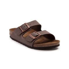 Youth Birkenstock Arizona Sandal - Mocha - 1850496 Burken Stocks Shoes Women, Comfortable Brown Slides With Arch Support, Brown Footbed Sandals With Arch Support For Outdoor, Brown Slide Footbed Sandals With Cork-bed Midsoles, Brown Slide Footbed Sandals With Cushioned Footbed, Brown Outdoor Footbed Sandals With Arch Support, Brown Cushioned Slide Footbed Sandals, Brown Textured Footbed Slide Sandals, Outdoor Brown Footbed Sandals With Arch Support