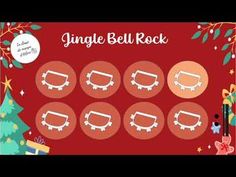 an image of a christmas themed game with the words jungle bell rock written on it