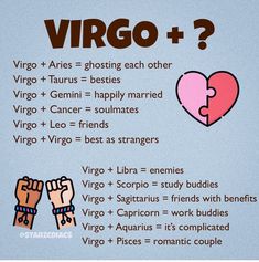 a poster with the words virgo and two hands