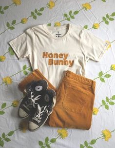 Honey Bunny Tee | REDWOLF | Vintage Inspired Jewellery & Accessories { "@context": "http://s Rabbit Fashion, Cutesy Outfit, Bunny Vintage, 90s Inspired Outfits, Honey Bunny, Jewellery Accessories, Clothing Hacks, Mellow Yellow, 로고 디자인