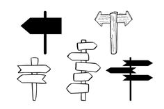 an image of street signs with arrows pointing in different directions