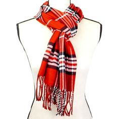 Introducing our NevEND Winter Scarf: Your Perfect Companion for Cozy Elegance! Size: one size.  Color: Red.  Gender: unisex.  Age Group: adult.  Pattern: plaid. Scarf For Men, Fashion Scarves, Scarf Hat, Scarf Men, Plaid Fashion, Scarf Styles, Winter Scarf, Cloth Bags, Warm Winter