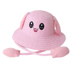 PRICES MAY VARY. [Comfortable Material]: This summer beach hat is made of high quality straw weaving, breathable, lightweight, durable, premium and long using time.The cute air bag will move its ears when it is pinched, cartoon cute. [Proper Size]: The head circumference is 58cm, suitable for most women or kids, versatile to any wearing style, like bikini, skirts, shorts, dress, etc. [Wide Applications]: This wide brim straw hat is widely suitable for beach, travel, short trips, vocations, stage Cute Pink Beach Sun Hat, Cute Pink Crochet Hat For Beach, Pink Crochet Beach Hat One Size, Adjustable Pink Crochet Sun Hat, Pink One-size Sun Hat For Beach, Straw Weaving, Summer Hats Beach, Wide Brim Straw Hat, Bunny Hat