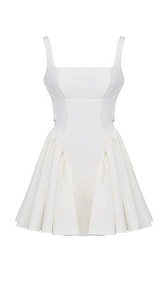 IVORY BOW MINI DRESS Product Description: THE dress for warm spring and summer days, our ivory bow mini dress has a striking silhouette. It's cut from ivory cotton and the close fitting bodice is fitted with our incredible corsetry boning that turns to reveal an ultra low open back, complete with an oversized bow for f Bow Mini Dress, Tulle Underskirt, Voluminous Skirt, Bachelorette Outfits, Bow Detail Dress, Warm Spring, House Of Cb, Tulle Fabric, Wedding Board