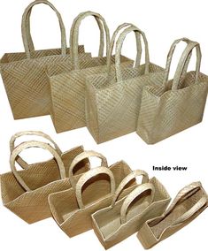 six different types of bags with handles