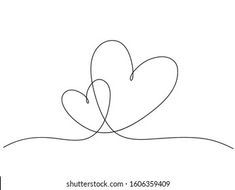 two hearts are connected by one continuous line