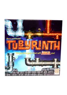 an advertisement for a game called tubrinth, with pipes and piping in the background