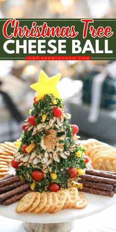 This Christmas Tree Cheeseball just might be the most festive and delicious holiday appetizer recipe! Christmas Tree Cheese Ball, Shaped Cheese Ball, Cheeseball Recipes, Christmas Tree Cheese, Slow Cooker Hacks, Christmas Side Dish Recipes, Christmas Side, Entertaining Food