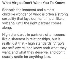 an article about what virgos don't want you to know, and how they