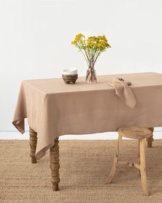 Latte linen tablecloth - MagicLinen Fall Tablecloth, Tablecloth Round, Custom Napkins, European Linens, Casual Dinner, Rectangular Table, Linen Napkins, Linen Tablecloth, Pure Linen