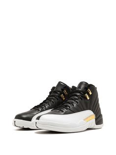 Shop black & white Jordan Air Jordan 12 Retro wing it with Express Delivery - Farfetch Luxury High-top Sneakers With Boost Midsole For Sports, Luxury Leather Jordan Shoes For Streetwear, Luxury High-top Jordan Sports Shoes, Luxury Leather Jordan Sports Shoes, Luxury Leather Jordan Shoes For Sports, Luxury Round Toe Basketball Shoes For Streetwear, Streetwear High-top Basketball Shoes With Air Cushioning, Luxury High-top Jordan Shoes For Streetwear, High-top Basketball Shoes With Air Cushioning For Streetwear