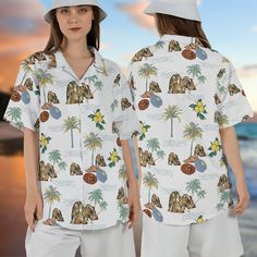 "A Hawaiian shirt is a breezy, summer essential - Perfect for trips to wear on vacation to tropical destinations. -----𝐏𝐑𝐎𝐃𝐔𝐂𝐓----- - Material: 100% woven polyester fabric offers outstanding durability, insulation, and wrinkle resistance. This lightweight, breathable, moisture-wicking fabric is perfect to keep you cool - during the summer. - Simple and comfortable button closure makes it easy to style and layer with other trendy items. - Signature open Cuban collar with short sleeve and relaxed fit looks casual and fashionable. * Processing time: 7-10 processing days * Shipping time: 3 - 5 business days * Made in the Vietnam -----𝐇𝐎𝐖 𝐓𝐎 𝐎𝐑𝐃𝐄𝐑----- 1-) Please, check and review all photos 2-) Choose size  3-) Click add to cart. You can go back to add more product 4-)Click \" Mountain Ocean, Trendy Items, Waves Beach, Summer Paradise, Tropical Destinations, Summer Essential, Summer Family, Paradise Island, Sea Waves