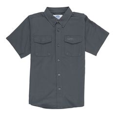 The Rangle short sleeve woven tech shirt is constructed with a lightweight, super comfortable 100% polyester ripstop fabric complete with AFBLOCK UPF 50 sun protection and AFGUARD stain release technology. Dual front pockets offer convenient storage while on the hunt for your next hookup. Equipped with vertical rear venting to help keep you cool in hot, humid conditions. Tech Shirt, Ripstop Fabric, Keep Your Cool, Shirt Sale, Upf 50, Sun Protection, Fitness Models, Casual Button Down Shirt, Button Down Shirt