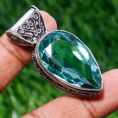 PRODUCT DESCRIPTION: Price: 1 Pieces Quality: AAA Fine Quality Handmade Jewelry Pendant Green Apatite  Apatite Pendant Lab Created Green Apatite, Jewelry Pendant, Handmade Pendant, Handmade Pendants, Pendant Necklaces, Silver Pendant, Jewelry Necklace Pendant, 925 Silver, Handmade Jewelry