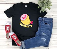 "* All shirts are unisex. * Product measurements may vary by up to 2 inches. * All Designs are originally made by myself or my team.  Blobfish shirt with the quote \"Blobrrito\" is a fun gift for men and women!  To see more designs of your topic Blobfish you can search & find them in the store:   https://www.etsy.com/shop/Retailorie  You find there also an announcement if the shipping & production times change :) burrito shirt,funny fish shirt,blob fish shirt,pink fish,sea creature shirt,ugly fish shirt,cute fish shirt,blob fish lover,fish shirt,deep sea fishing,aquatic animals,ocean fish shirt," Burrito Shirt, Cute Blobfish, Blob Fish, Ugly Fish, Fish Cute, Funny Fish, Fish Shirt, Pink Fish, Fish Sea