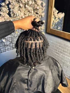 Starter Locs Two Strand Twist Men, Two Strand On Locs, Starter Locs Men Two Strand, Starter Loc 2 Strand Twist, Starter Two Strand Locs, Two Strand Starter Locs Men, Starter Locs 4b Hair, Black Man Twists, Two Strand Twist Starter Locs For Men