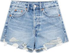 Summer Short Jeans With Pockets, Denim Blue Summer Shorts, Denim Blue Summer Jean Shorts, Summer Jean Shorts In Denim Blue, Denim Blue Cutoff Shorts For Summer, Summer High-waisted Denim Blue Jean Shorts, Summer Cutoff Jean Shorts With Pockets, Light Wash Jean Shorts With Pockets For Summer, Summer Light Wash Jean Shorts With Pockets