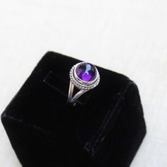 Gemstone - Purple Amethyst metal - sterling silver ring size- all sizes available Natural amethyst sterling silver ring available in all sizes Same design can be available in many other gemstones please contact Please contact me for any query Jewelry will be gift packed in a handmade jewelry box Happy Shopping Spiritual Crystal Ring With Stone Setting, Formal Sterling Silver Birthstone Ring, Spiritual Stone Setting Crystal Ring, Sterling Silver Jewelry With Gemstone In Round Band, Sterling Silver Gemstone Jewelry With Round Band, Amethyst Open Ring Fine Jewelry, Fine Jewelry Amethyst With Bezel Setting, Sterling Silver Gemstone Rings For Formal Occasions, Spiritual Silver Amethyst Ring In Sterling Silver