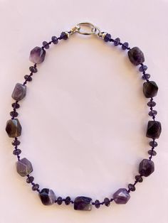 I handcrafted this bohemian-style necklace using the silk knot technique. It is assembled from large faceted natural amethyst stones and Austrian crystals on silk thread. Only two necklaces available in stock. To place an order, please contact me. Feel free to contact me for further details or if you have any questions. For more information, check my Instagram profile. https://www.instagram.com/health_andmood?igsh=ZGNjOWZkYTE3MQ%3D%3D&utm_source=qr Solar Two Necklaces, Amethyst Stones, Amethyst Necklace, Silk Thread, Austrian Crystal, Amethyst Stone, Crystal Necklace, Bohemian Style, Original Design