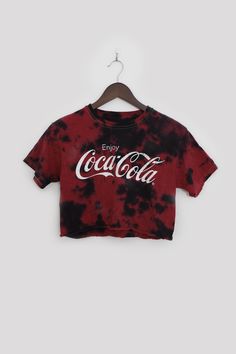 Coca-Cola Graphic Crop Top T-Shirt Tagged Size Small Fits XS-M Tie-Dye, Acid Wash Tie Dye Short Sleeve Top With Letter Print, Grunge Tie Dye Cotton Top, Hand Dyed Graphic Tee For Spring, Spring Graphic Tee Hand Dyed, Hand Dyed Graphic Tee With Short Sleeves, Trendy Tie Dye Tops With Letter Print, Trendy Tie Dye Top With Letter Print, Hand Dyed Short Sleeve Graphic Tee, Vintage Tie-dye Tops