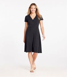 Women's Summer Knit Dress | Dresses at L.L.Bean Stretch Mid-length Maxi Dress For Summer, Flattering A-line Summer Maxi Dress, Summer A-line Maxi Dress With Flattering Silhouette, Versatile Summer Dresses, Flattering Summer Midi Dress, Stretch A-line Midi Dress For Summer, Flattering Mid-length Summer Midi Dress, Casual Black Knee-length Midi Dress, Summer Stretch Maxi Dress For Work