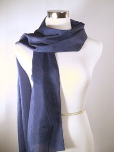 "IMPORTANT - Read all \"ITEM DETAILS\" before ordering. .Long Scarf - Crinkled Silky Satin Scarf - Royal Blue Scarf - Dark Blue Scarf - Dressy Scarf Use it to dress up a ho-hum outfit. Or, for fun, give some pizzazz to an everyday T-shirt or tank. ** Choice of squared or tapered ends. ** NOTE: When ordering please specify \"squared\" or \"tapered\" ends for your scarf. If there is none specified, squared will be sent. This lightweight, crinkled, silky satin like fabric is great for draping. Roya Dark Blue Winter Outfit, Scarf Pose Reference, Vigilante Bakugou, Blue Scarf Aesthetic, Steampunk Scarf, Scarf Reference, Rose Winters, Fantasy Scarf, Magical Outfits