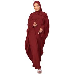 Women Islamic Muslim Abaya Dress Loose Full Cover Abayas Kaftan Dubai Maxi Robe With Hijab Product Details Color: Wine Red+Hijab Size: One Size Brand: No Brand Mpn: Does Not Apply Upc: Does Not Apply Ean: Does Not Apply * Department : Womens * Date First Available : April 6, 2022 Red Hijab, Ikat Maxi Dress, Lululemon Dress, Collared Shirt Dress, Abaya Dress, Boho Style Dresses, Womens Vintage Dresses, April 6, Dress Shirt Sleeves