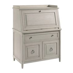 a white cabinet with drawers and doors